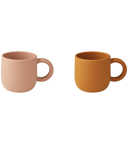 Liewood Becher - Silikon - 2er-Pack - Merce - Mustard/Dark Rose 