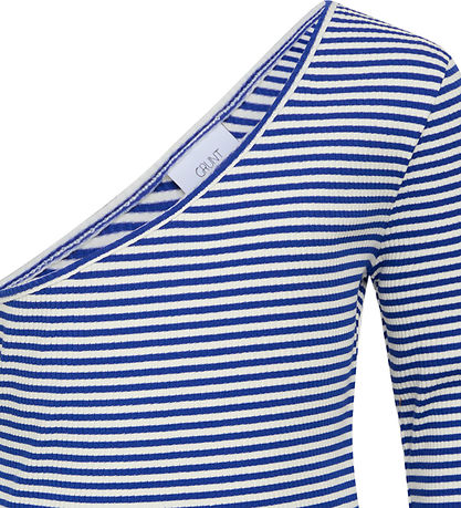 Grunt Bluse - Rib - Tempere - Blau/Weiß gestreift