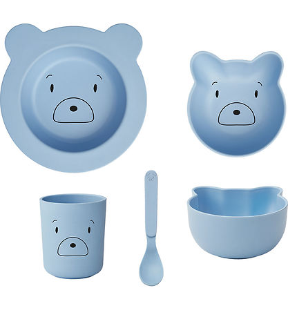 Liewood Dinner Set - Joana - 4 Parts - Mr Bear Sky Blue