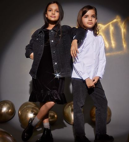 Kids Only Jeans - KogEmily - Lav Black av. Strass