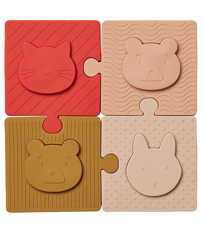 Liewood Jigsaw Puzzle - Silicone - 4 Bricks - Bodil - Rose Multi