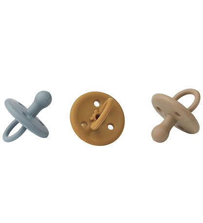 Liewood Pacifiers - Silicone - 3-Pack - Size 1 - Paula - Blue Mu