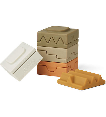 Liewood Stacking Tower - Silicone - Morgan - Khaki Multi Mix
