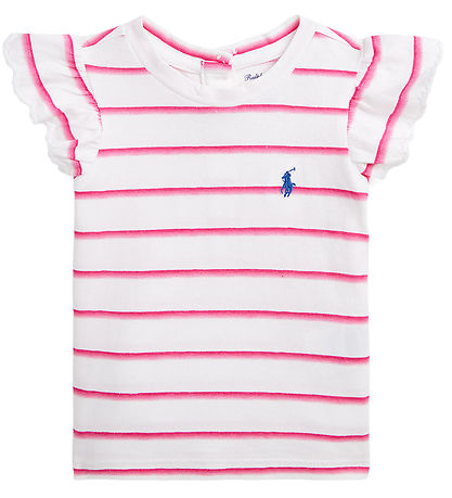 Polo Ralph Lauren T-Shirt - Weiß/Pink Gestreift