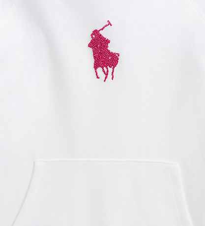 Polo Ralph Lauren Hettupeysa - Hvítur M. Bleikt