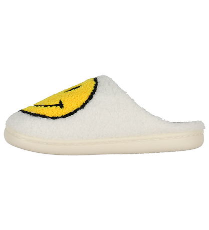 By Str Slippers - White/Yellow w. Smiley
