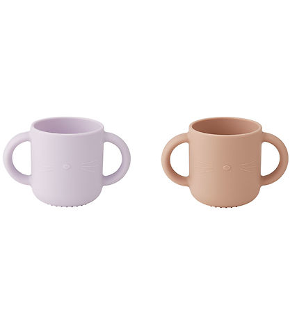 Liewood Becher - Silikon - 2er-Pack - Gen - CAT Light Lavender R