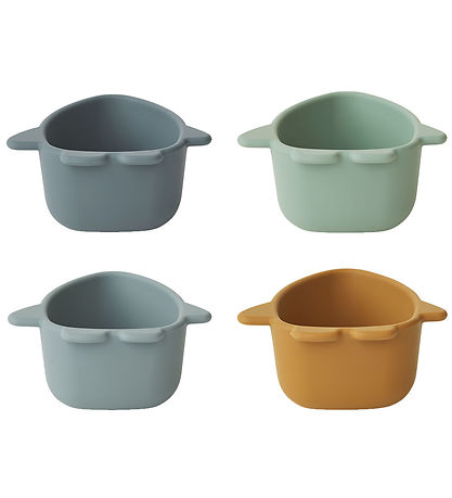 Liewood Bowls - Silicone - 4-Pack - Malene - Space Blue Multi Mi