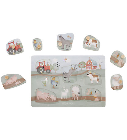 Little Dutch Puzzle av. Son - Bois - 7 Briques - Petit Farm