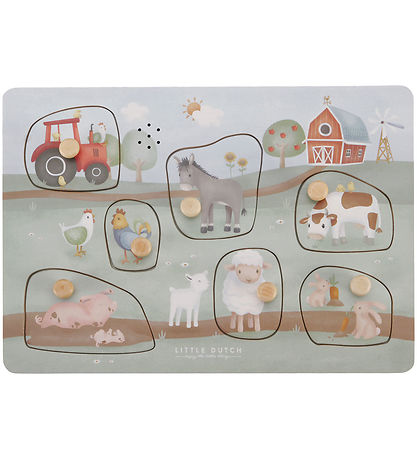 Little Dutch Puzzle av. Son - Bois - 7 Briques - Petit Farm