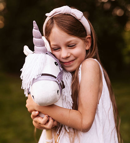 by ASTRUP Einhornhorn und Halfter für Steckenpferd - Lila m. Gli