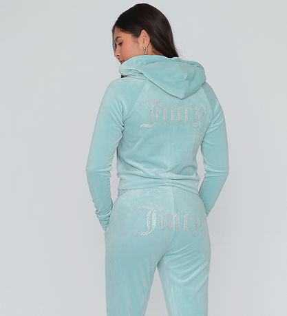 Juicy Couture Cardigan - Cropped - Madison - Velvet - Blue Surf