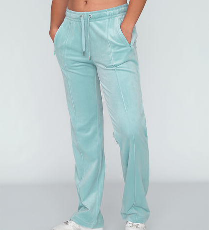 Juicy Couture Velor pants - Blue Surf w. Rhinestone