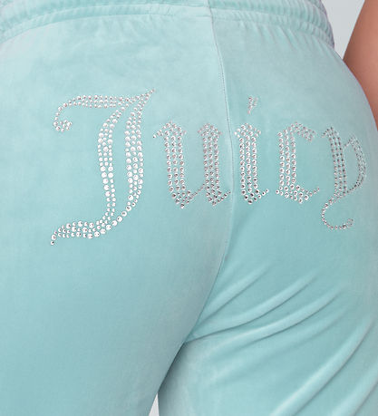 Juicy Couture Velor pants - Blue Surf w. Rhinestone