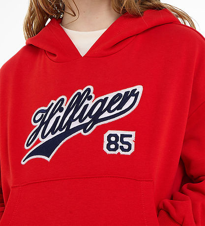 Tommy Hilfiger Kapuzenpullover - Hilfiger Script - Fierce Red