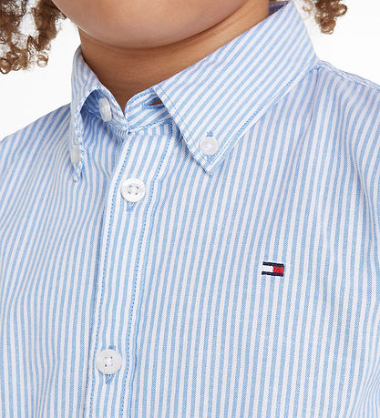Tommy Hilfiger Skyrta - Flex Ithaca - Copenhagen Blue/White
