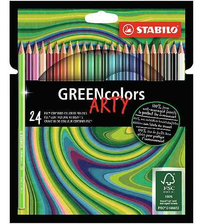 Stabilo Trélitir - GreenColors Arty - 24 Stk. - Marglitað