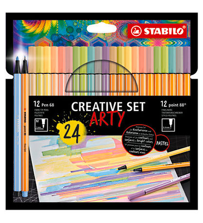 Stabilo Tússlitir - Penni 68/Point 88 Arty - 24 Stk. - Pastel