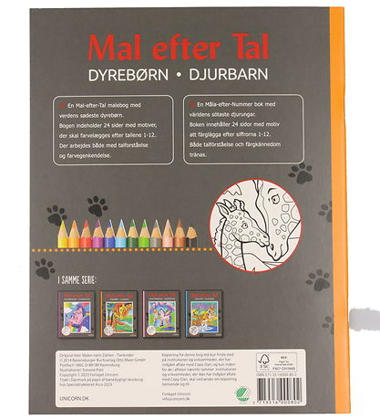 Mandalas Colouring Book - Paint by Numbers - Animal babies