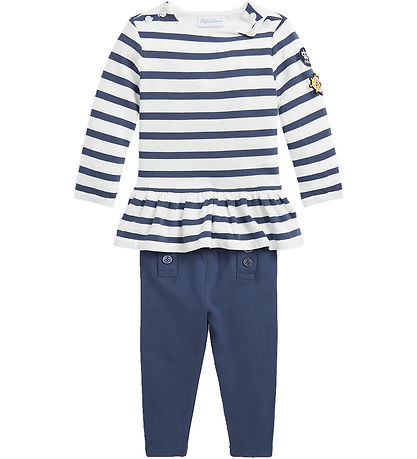 Polo Ralph Lauren Bluse/Leggings - Navy/Weiß