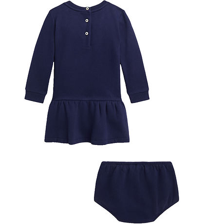 Polo Ralph Lauren Dress w. Bloomers - Navy w. Soft Toy