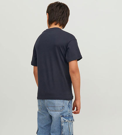Jack & Jones Stuttermabolur - JjEstar - Noos - Dark Dökkblátt
