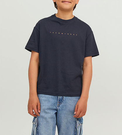 Jack & Jones Stuttermabolur - JjEstar - Noos - Dark Dökkblátt