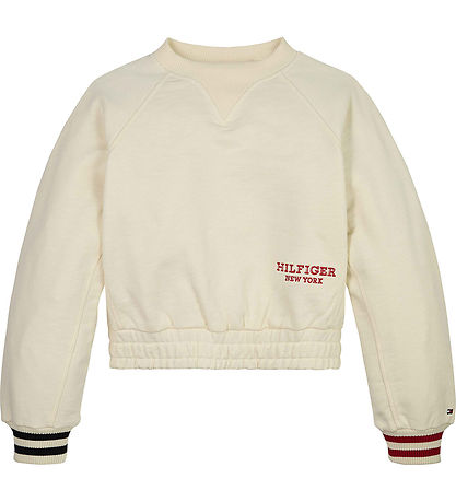 Tommy Hilfiger Peysa - Eingerð Lógó Raglan - Calico