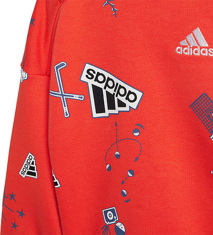 adidas Performance Sweat Set - I Bluv Jogger - Red/Black