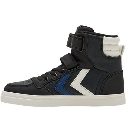 Hummel Saappaat - ohuempi Stadil Leather High Jr - Musta/Sininen