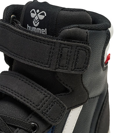 Hummel Saappaat - ohuempi Stadil Leather High Jr - Musta/Sininen