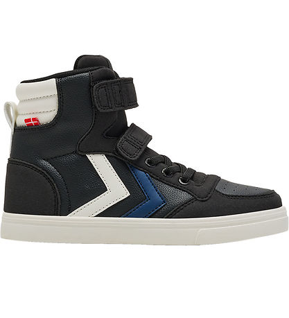 Hummel Saappaat - ohuempi Stadil Leather High Jr - Musta/Sininen