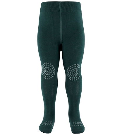 GoBabyGo Non-Slip Tights - Wool - Front Green