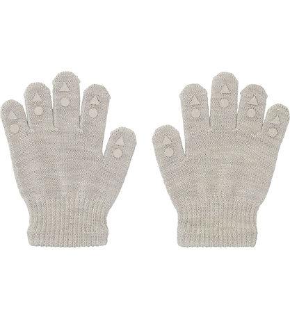 GoBabyGo Gloves - Knitted - Wool - Sand w. Dapper