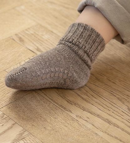 GoBabyGo Socks - Knitted - Alpaca - Walnut