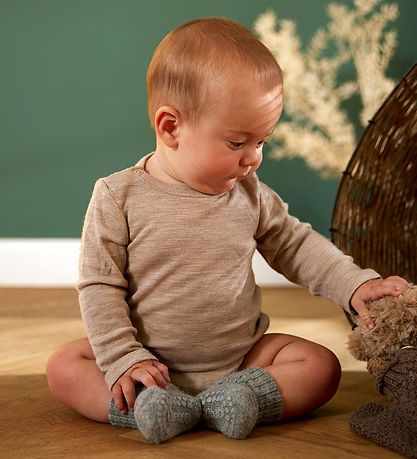 GoBabyGo Socks - Knitted - Alpaca - Walnut