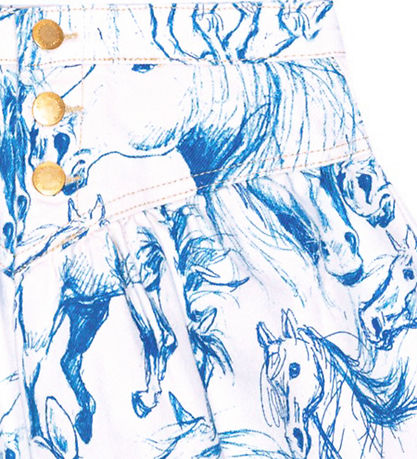 Molo Skirt - Denim - Betsy - Blue Horses