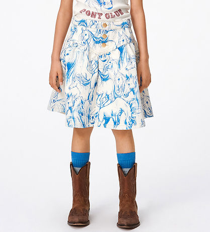 Molo Skirt - Denim - Betsy - Blue Horses