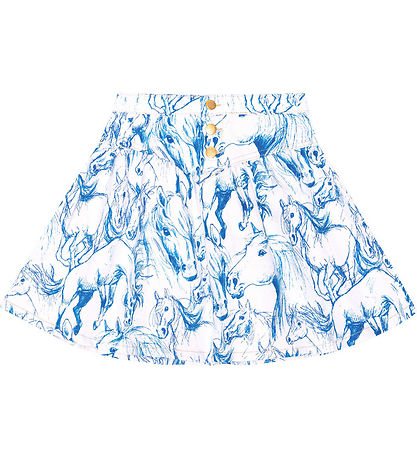 Molo Skirt - Denim - Betsy - Blue Horses