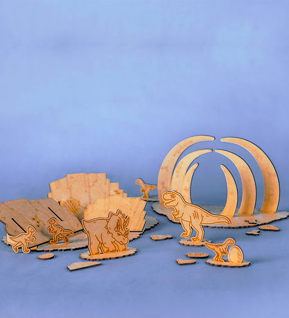 Crateit Creation Set - Dinosaur - Wood - The Battle I The Wastel