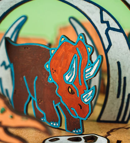 Crateit Creation Set - Dinosaur - Wood - The Battle I The Wastel