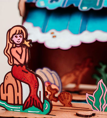 Crateit Creation Set - The Little Mermaid - Wood - Mussel coast