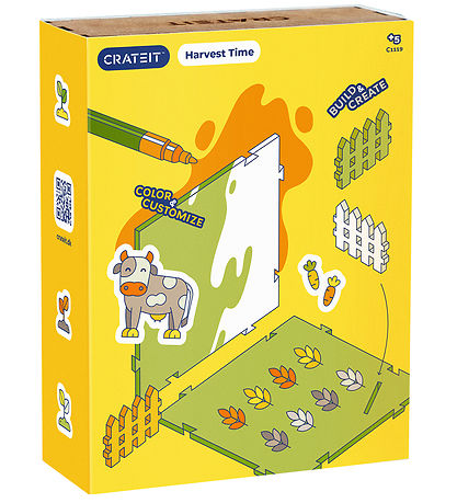 Crateit Creation Set - The farm - Wood - Fields Harvest - 27 Par