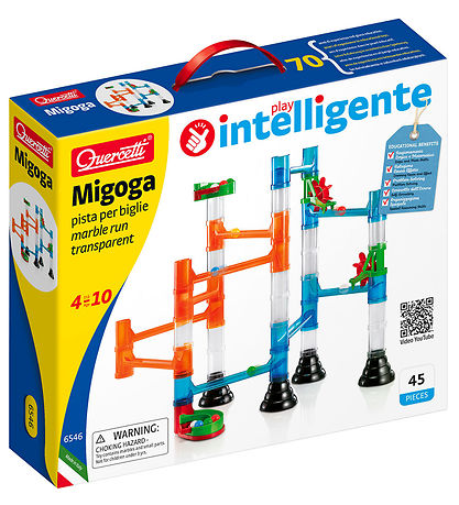 Quercetti Kúlubraut - Migoga Marble Run Transparent - 45 Partar 
