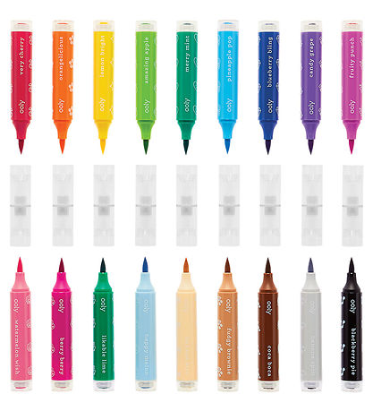 Ooly Dubbelzijdig Markers - 18 stk - Stempelbaar