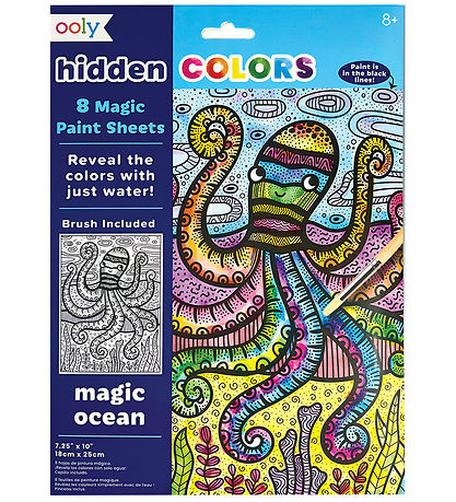 Ooly Töfralitablöð - Faldir litir - 8 Stk. - Töfrar Ocean