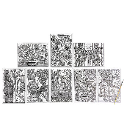 Ooly Magic Coloring Sheets - Hidden Colors - 8 pcs - Magic Natur