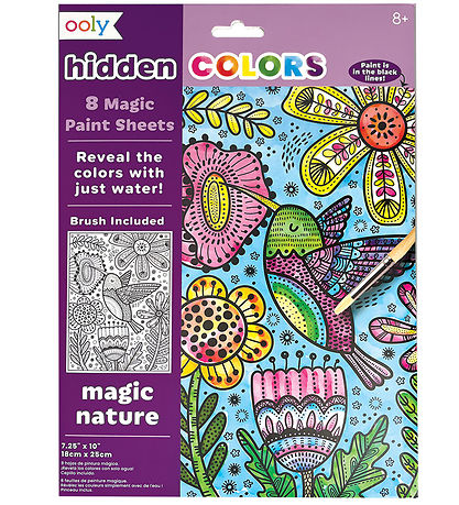 Ooly Magic Coloring Sheets - Hidden Colors - 8 pcs - Magic Natur