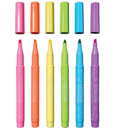 Ooly Highlighter M. Ávaxtalykt - 6 Stk. - Yummy+ Yummy+