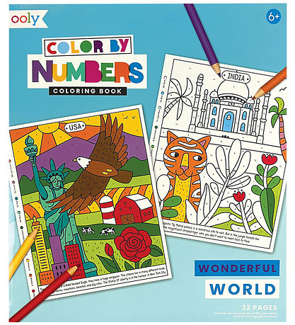 Ooly Colouring Book - Color Town Numbers - Wonderful World